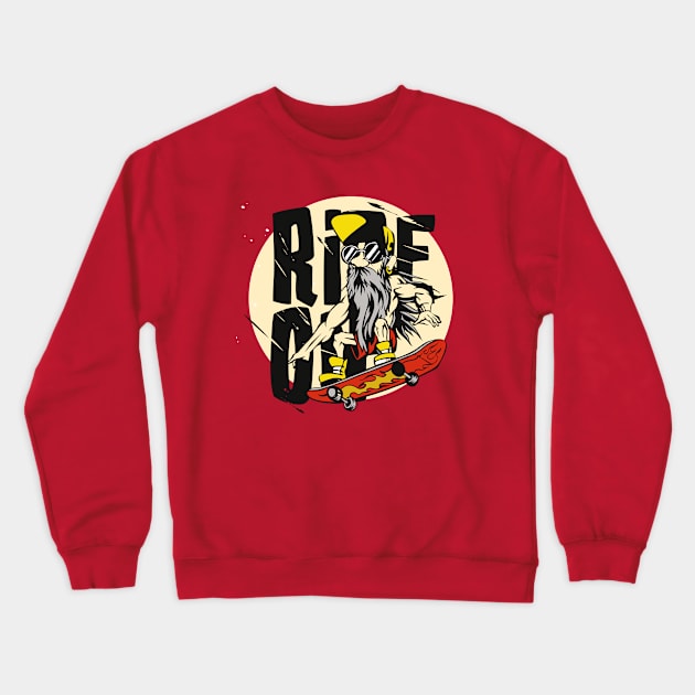 Ride On Crewneck Sweatshirt by Whatastory